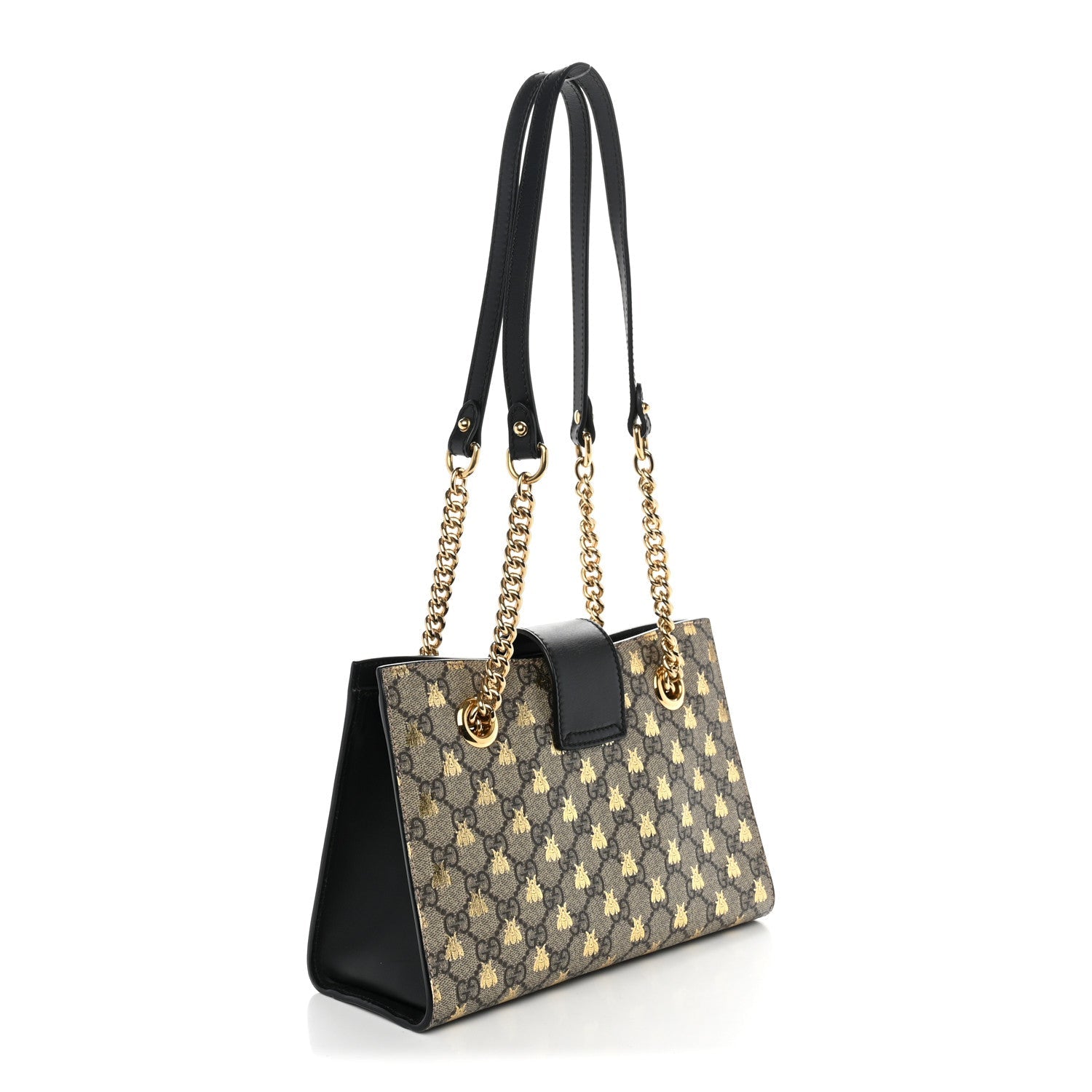 GG Supreme Monogram Bees Small Padlock Tote Beige Oro Black £¨ Direct shipment via from wholesalehk.shop
