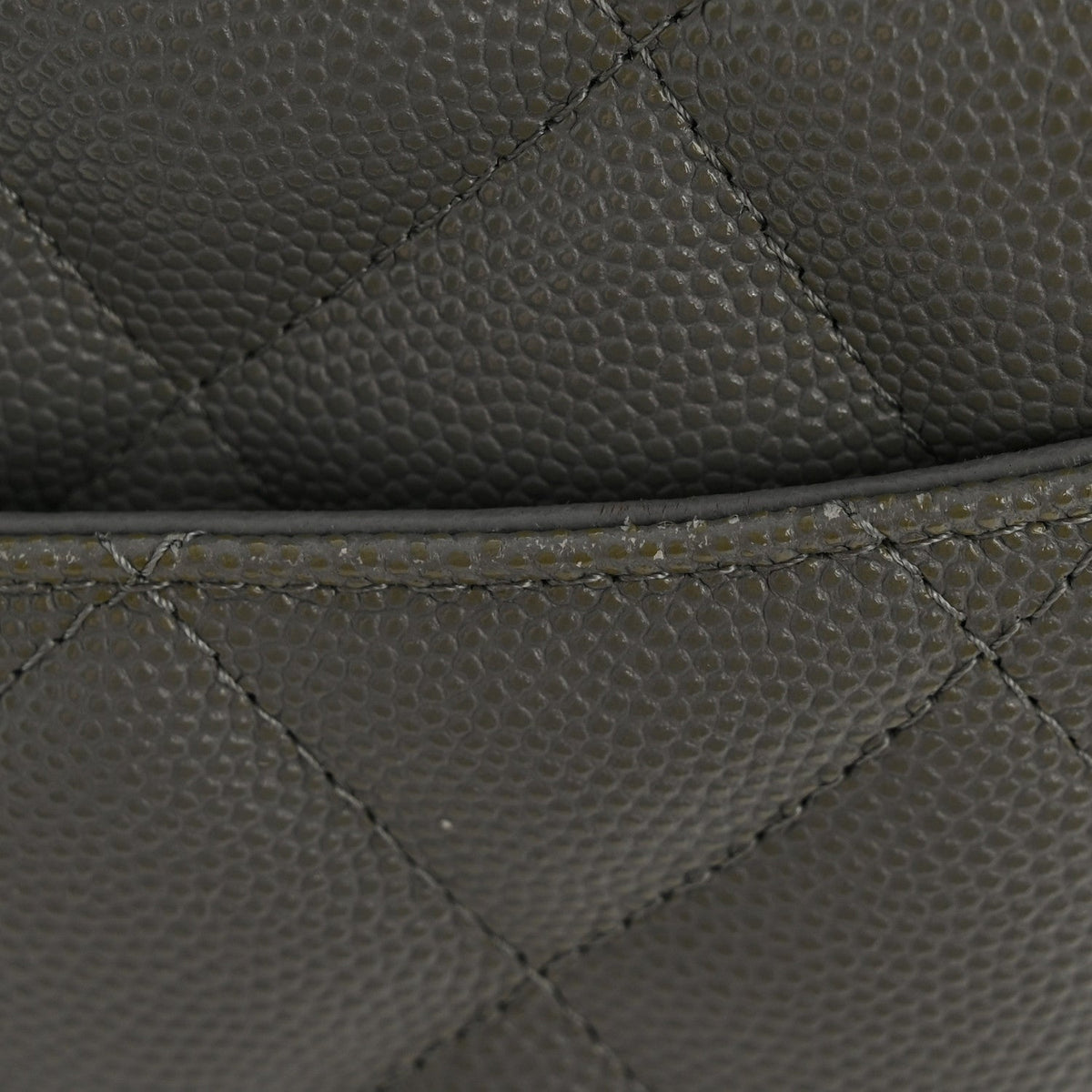 Caviar Quilted Jumbo Double Flap Grey wholesalehk.shop