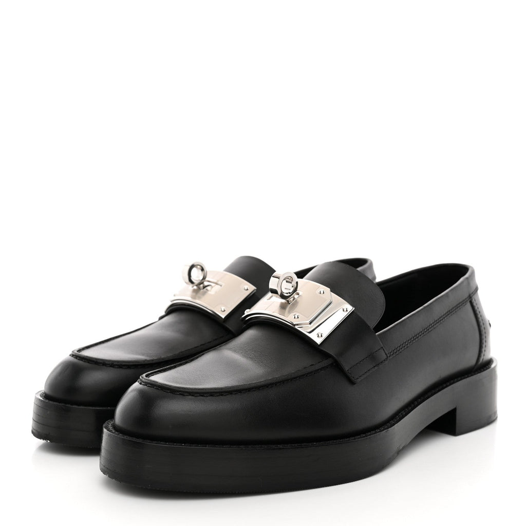 Calfskin Womens Hot Loafer 38 Black wholesalehk.shop
