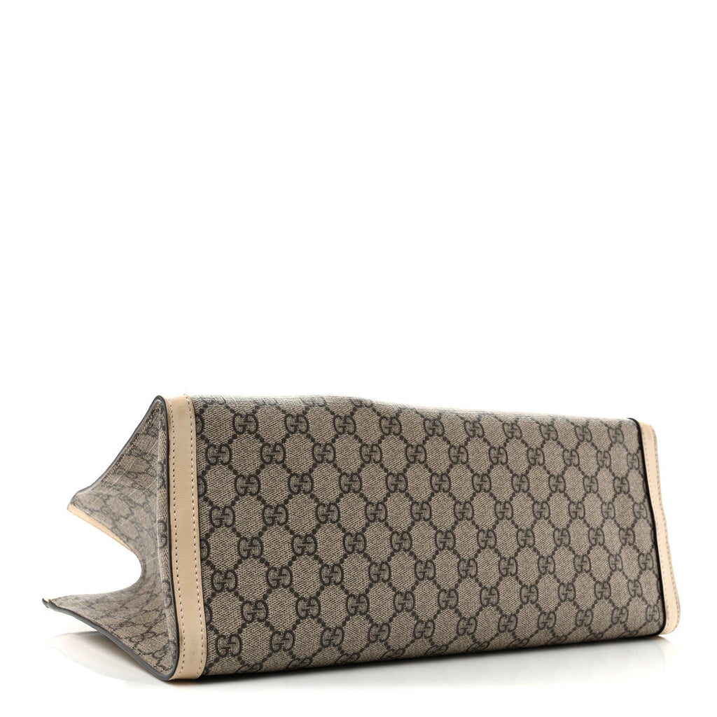 GG Supreme Monogram Medium Padlock Tote White £¨ Direct shipment via from wholesalehk.shop