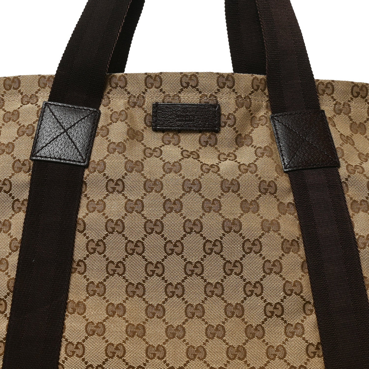 GG Monogram Medium Handle Vertical Tote Bag Dark Brown wholesalehk.shop