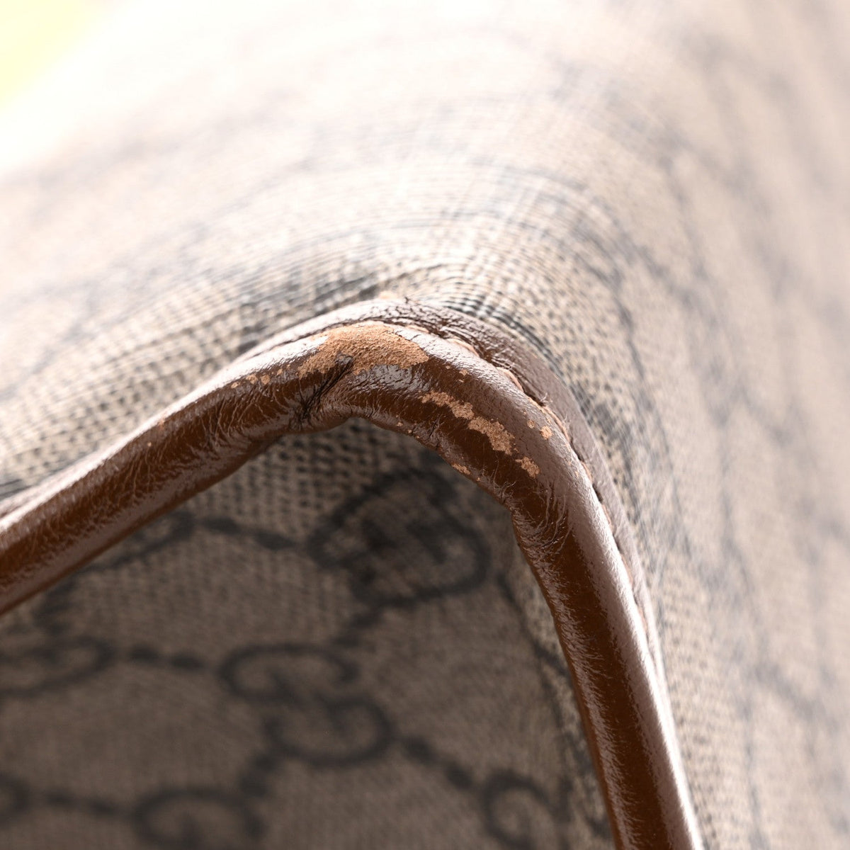 GG Supreme Monogram Fake/Not Large Retro Interlocking G Tote Bag Beige Brown Sugar wholesalehk.shop