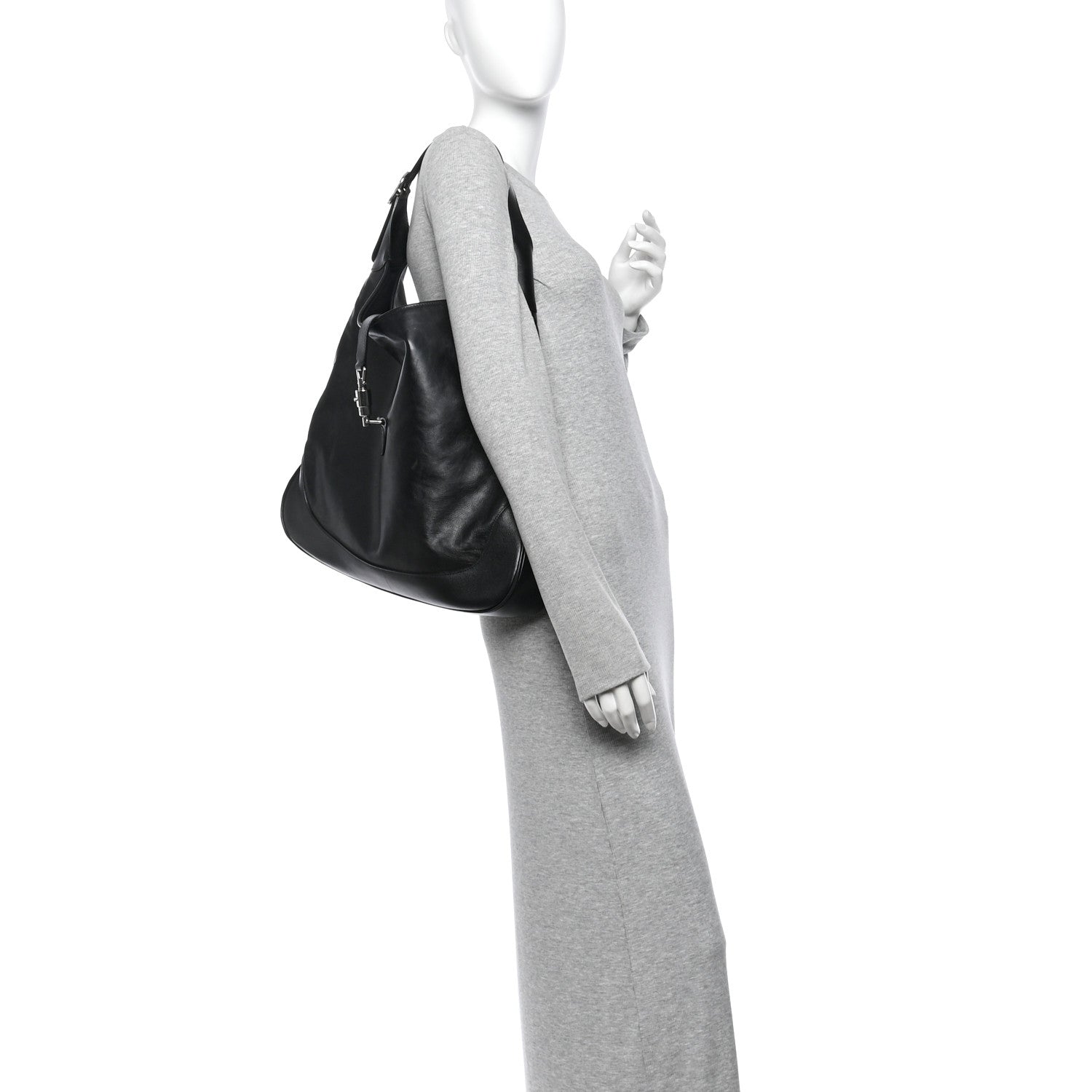 Calfskin Large Jackie 1961 Shoulder Bag Black £¨ Direct shipment via from wholesalehk.shop