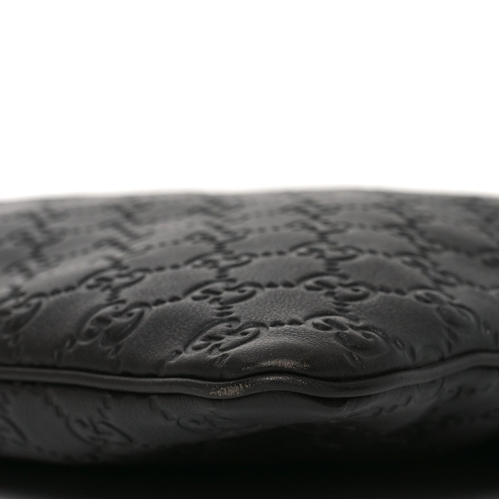 Guccissima Medium Flat Messenger Bag Black £¨ Direct shipment via from wholesalehk.shop