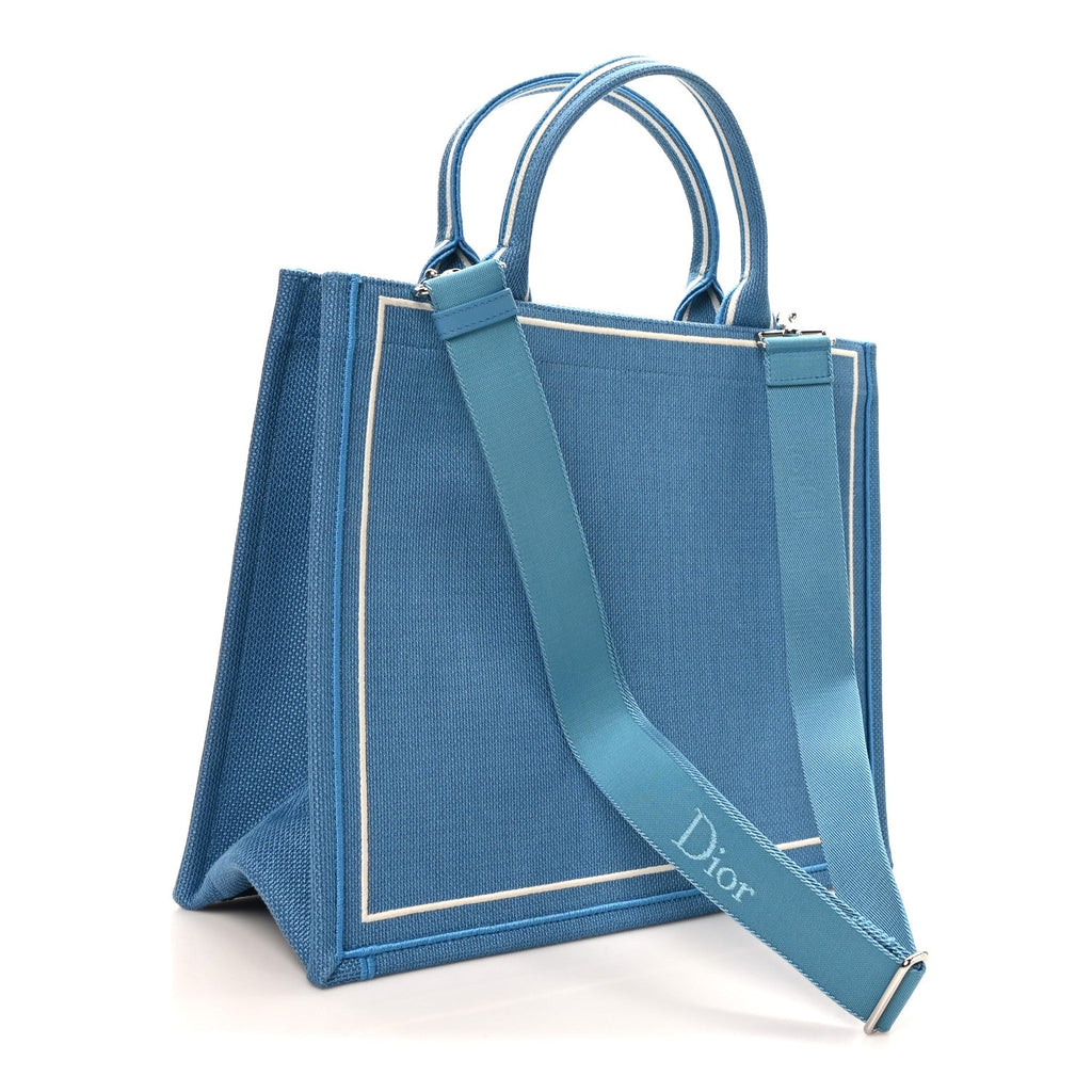 Canvas Embroidered Medium Ulysses Book Tote Blue £¨ Direct shipment via from wholesalehk.shop