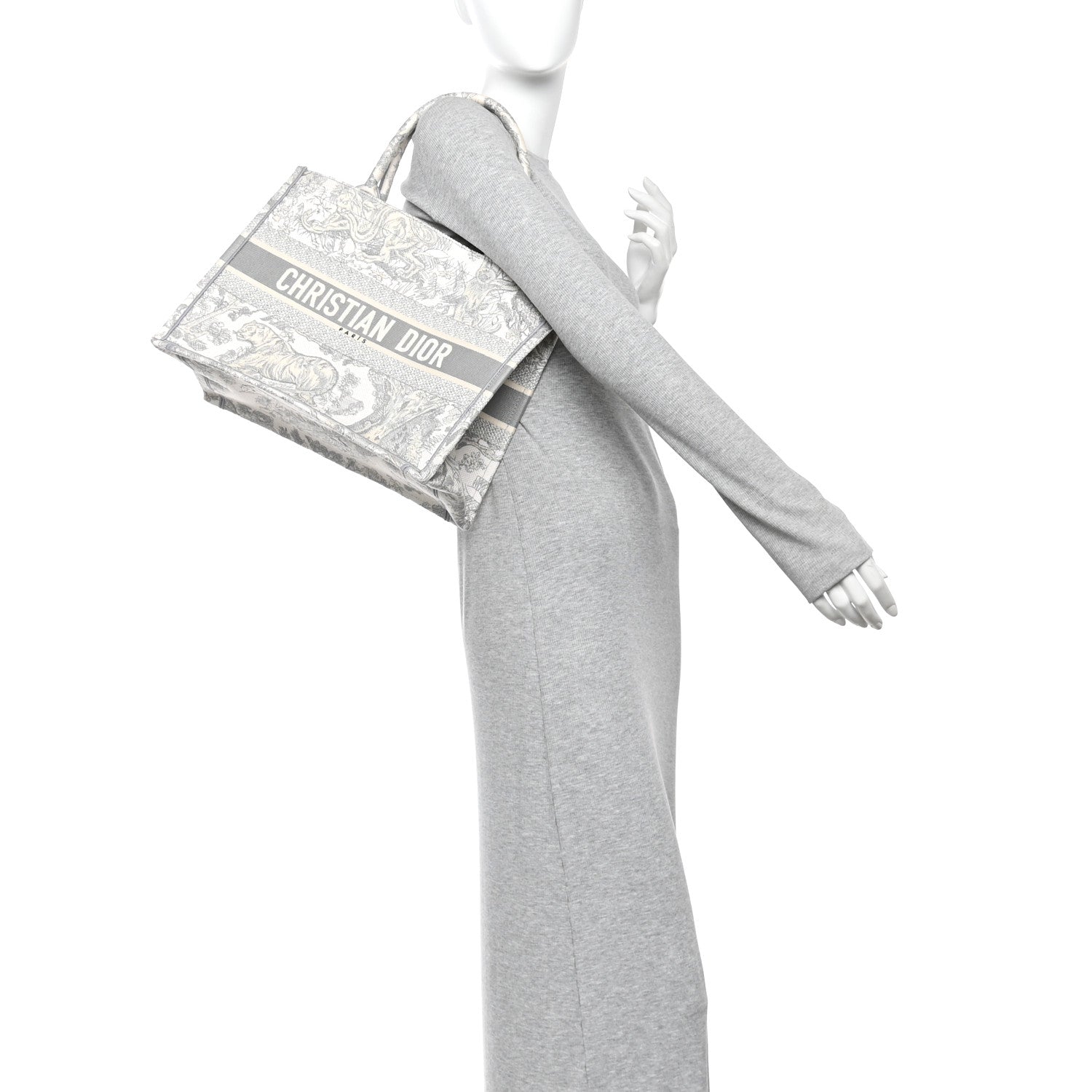 Canvas Embroidered Medium Dioriviera Toile De Jouy Book Tote Gray £¨ Direct shipment via from wholesalehk.shop