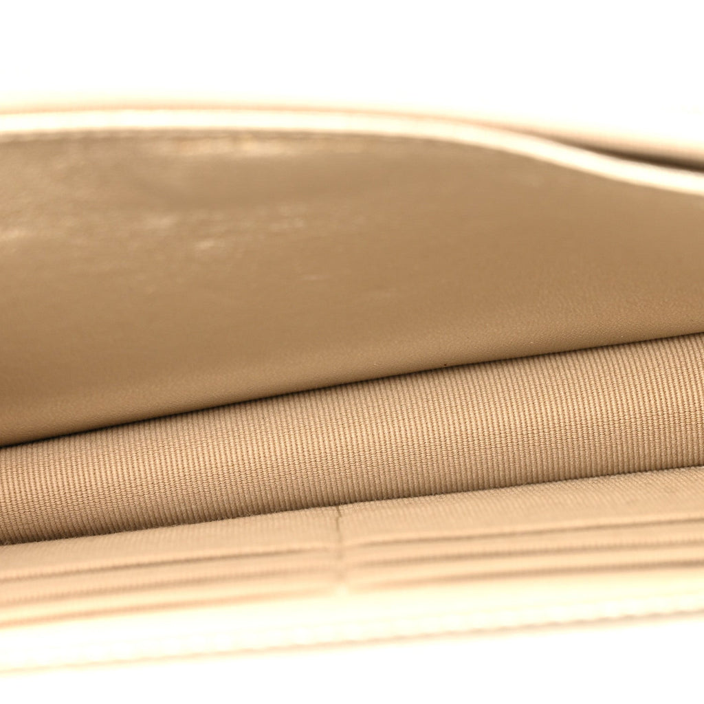 Gradient Metallic Lambskin Quilted Like A Wallet Wallet On Chain WOC Gold Pink wholesalehk.shop