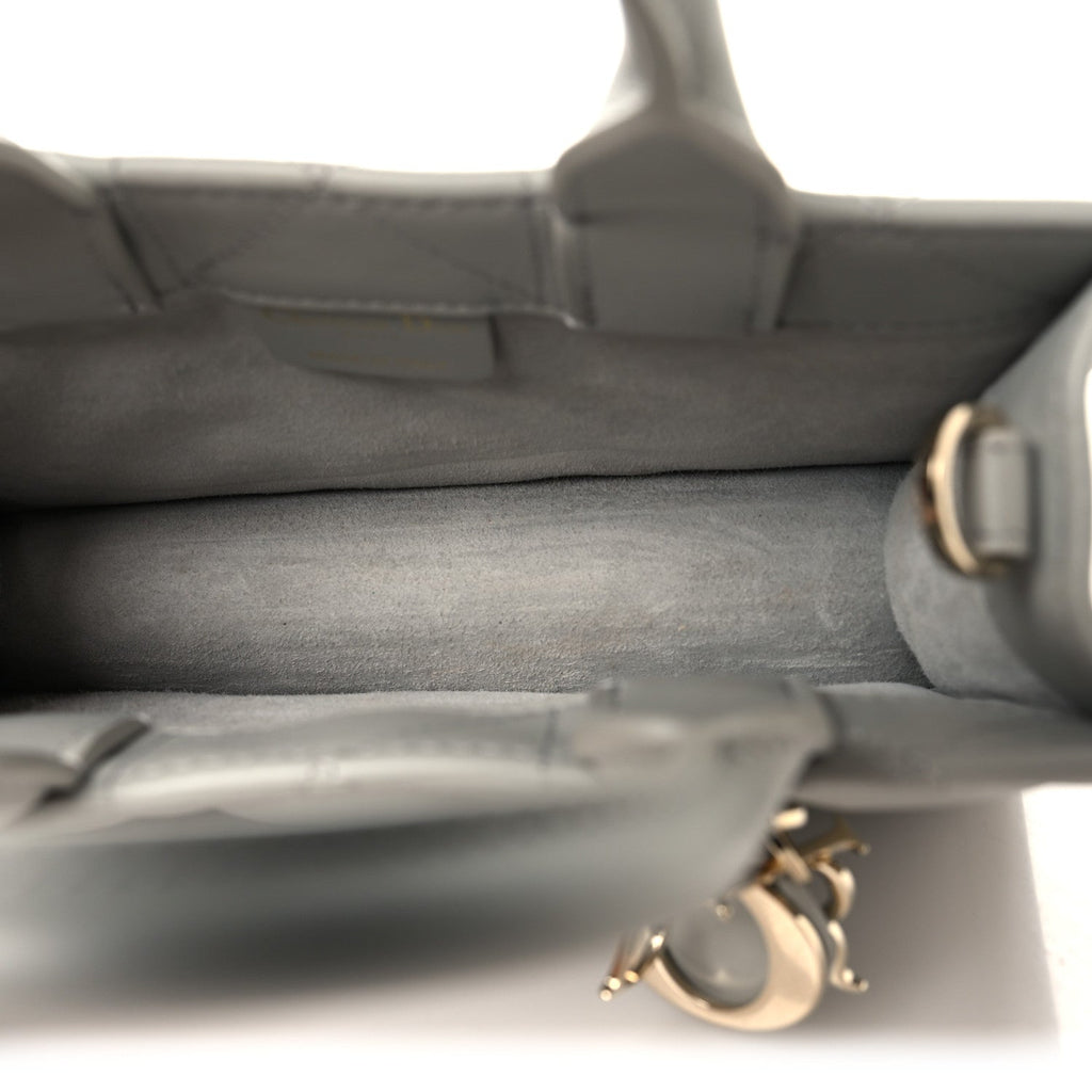 Calfskin Macrocannage Mini Book Tote Grey £¨ Direct shipment via from wholesalehk.shop