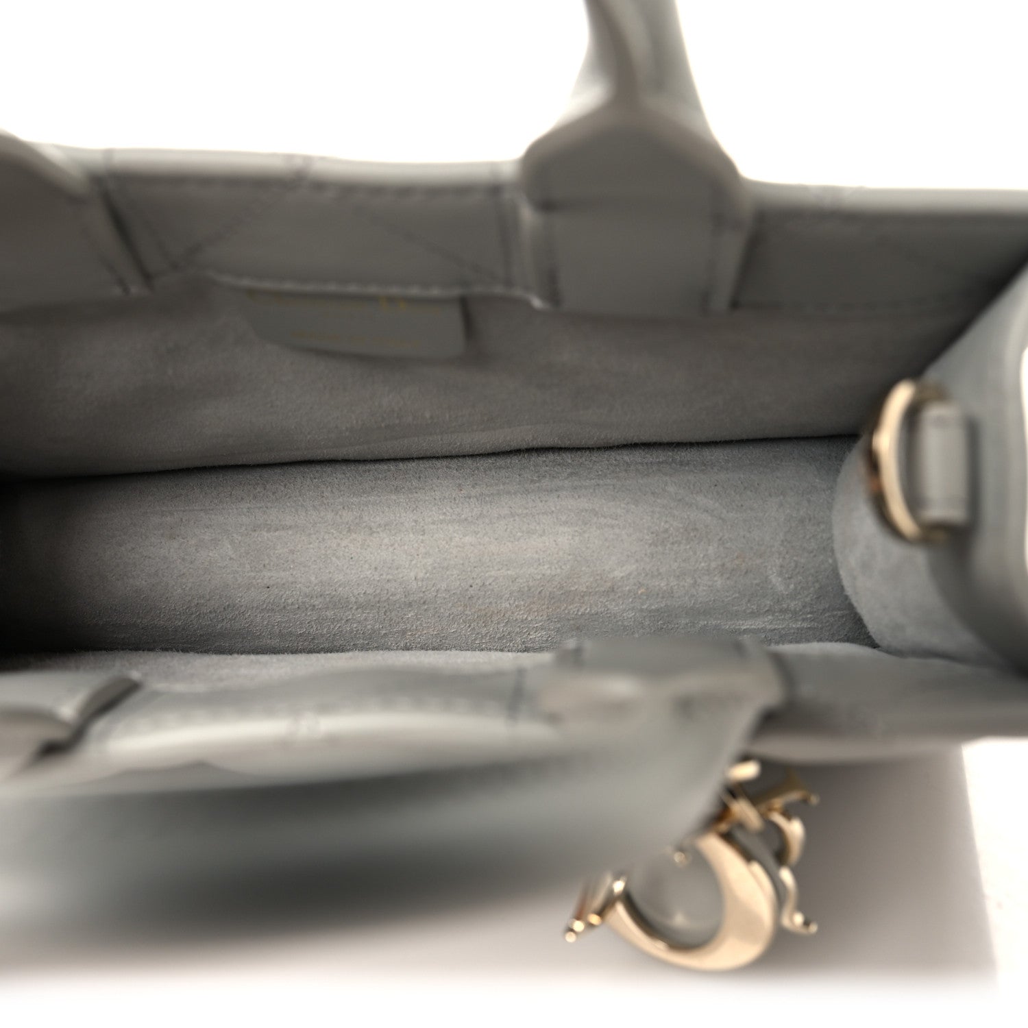 Calfskin Macrocannage Mini Book Tote Grey £¨ Direct shipment via from wholesalehk.shop