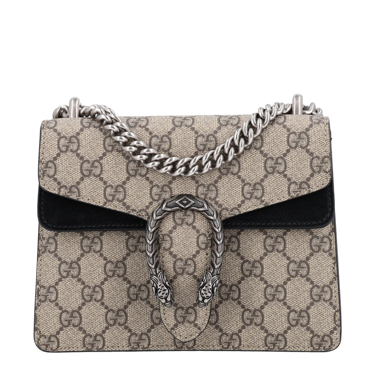 GG Supreme Monogram Mini Dionysus Shoulder Bag Black wholesalehk.shop