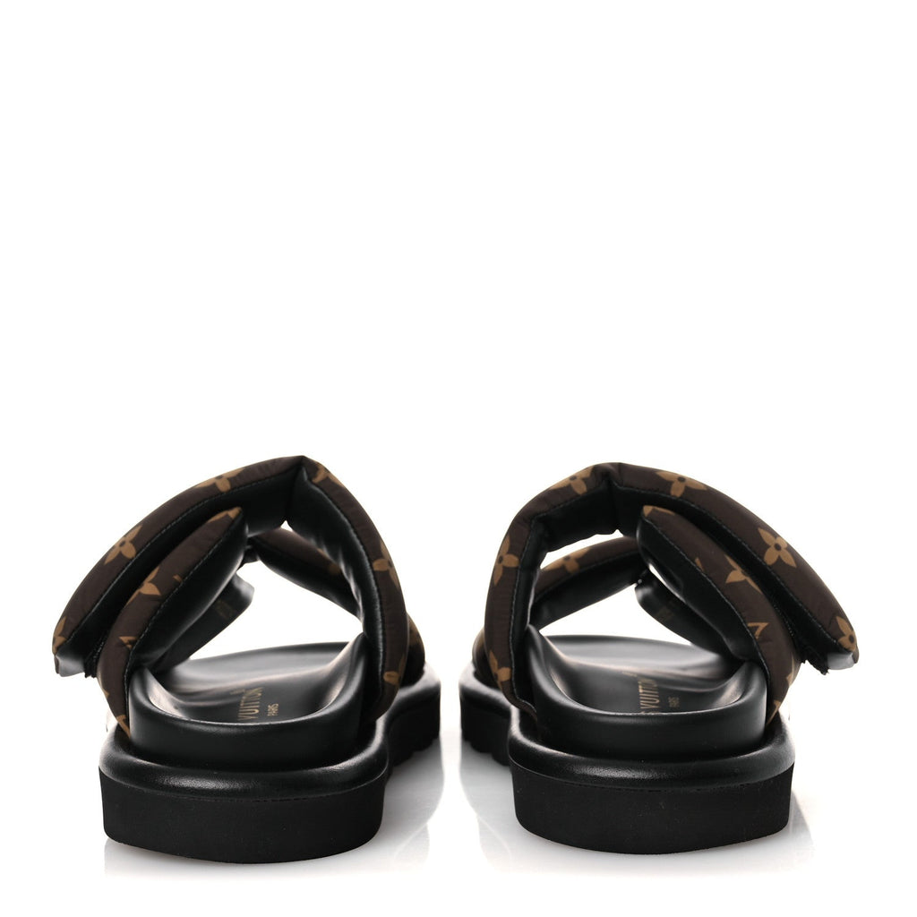 Nylon Monogram LV Pool Pillow Flat Comfort Mule 37 Cacao Brown 37 Cacao Brown £¨ Direct shipment via from wholesalehk.shop