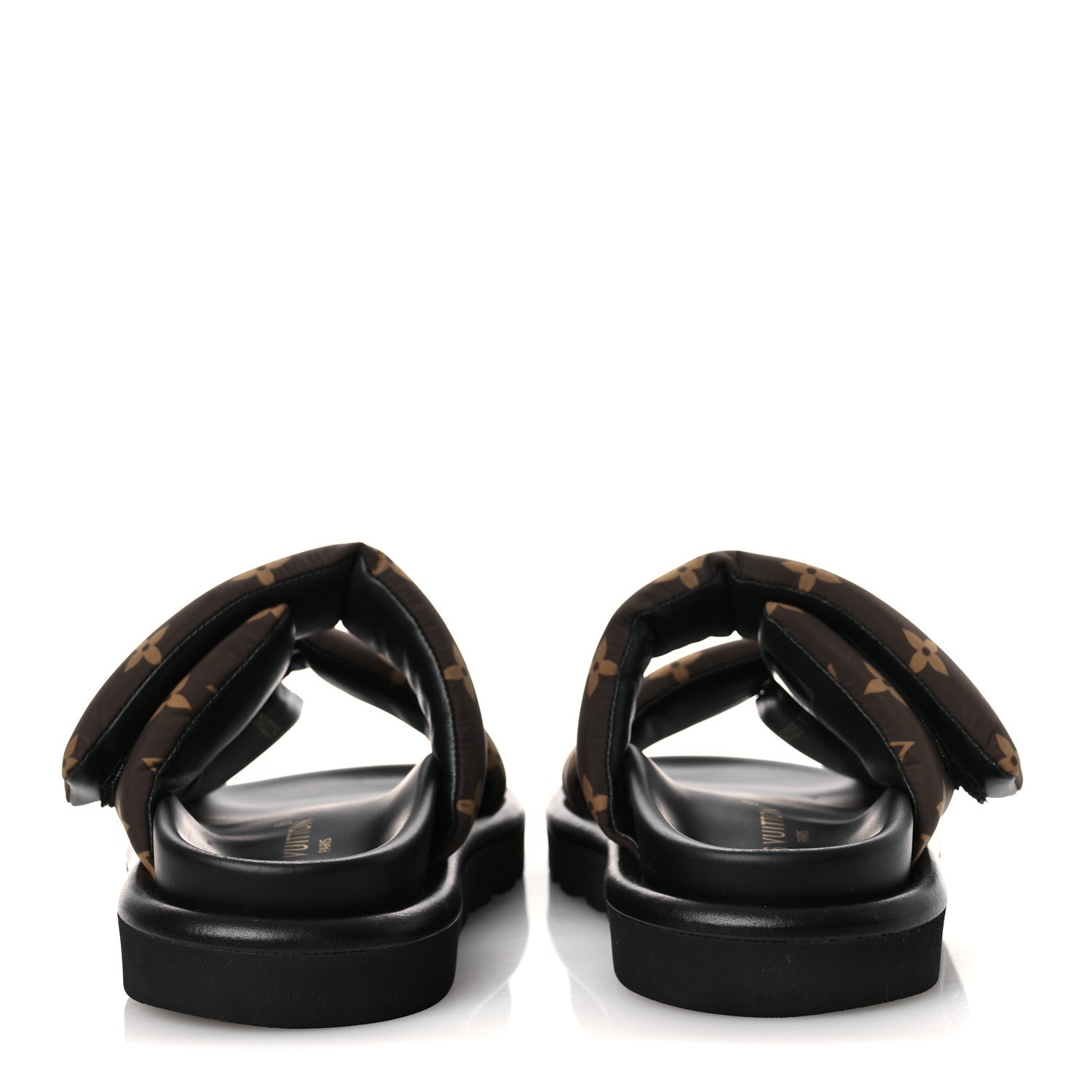 Nylon Monogram LV Pool Pillow Flat Comfort Mule 37 Cacao Brown 37 Cacao Brown £¨ Direct shipment via from wholesalehk.shop