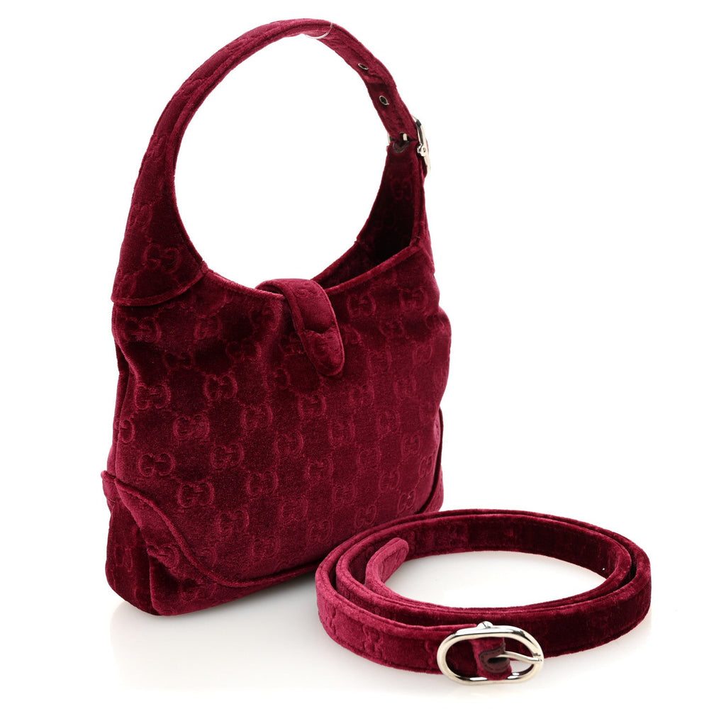 New Velvet Ashmir GG Monogram Small Jackie 1961 Hobo Red £¨ Direct shipment via from wholesalehk.shop