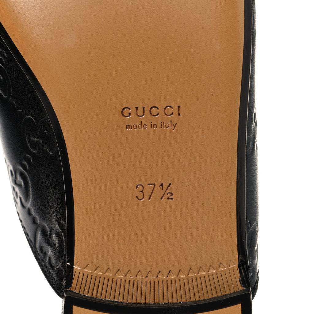 Glamour Calfskin Guccissima Womens Princetown Slippers 37.5 Black £¨ Direct shipment via from wholesalehk.shop
