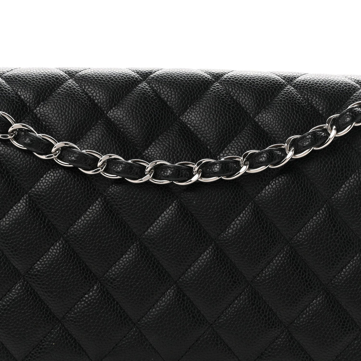 Caviar Quilted Maxi Double Flap Black wholesalehk.shop