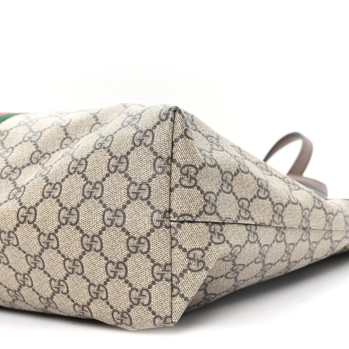 GG Supreme Monogram Medium Ophidia Shopping Tote Brown wholesalehk.shop