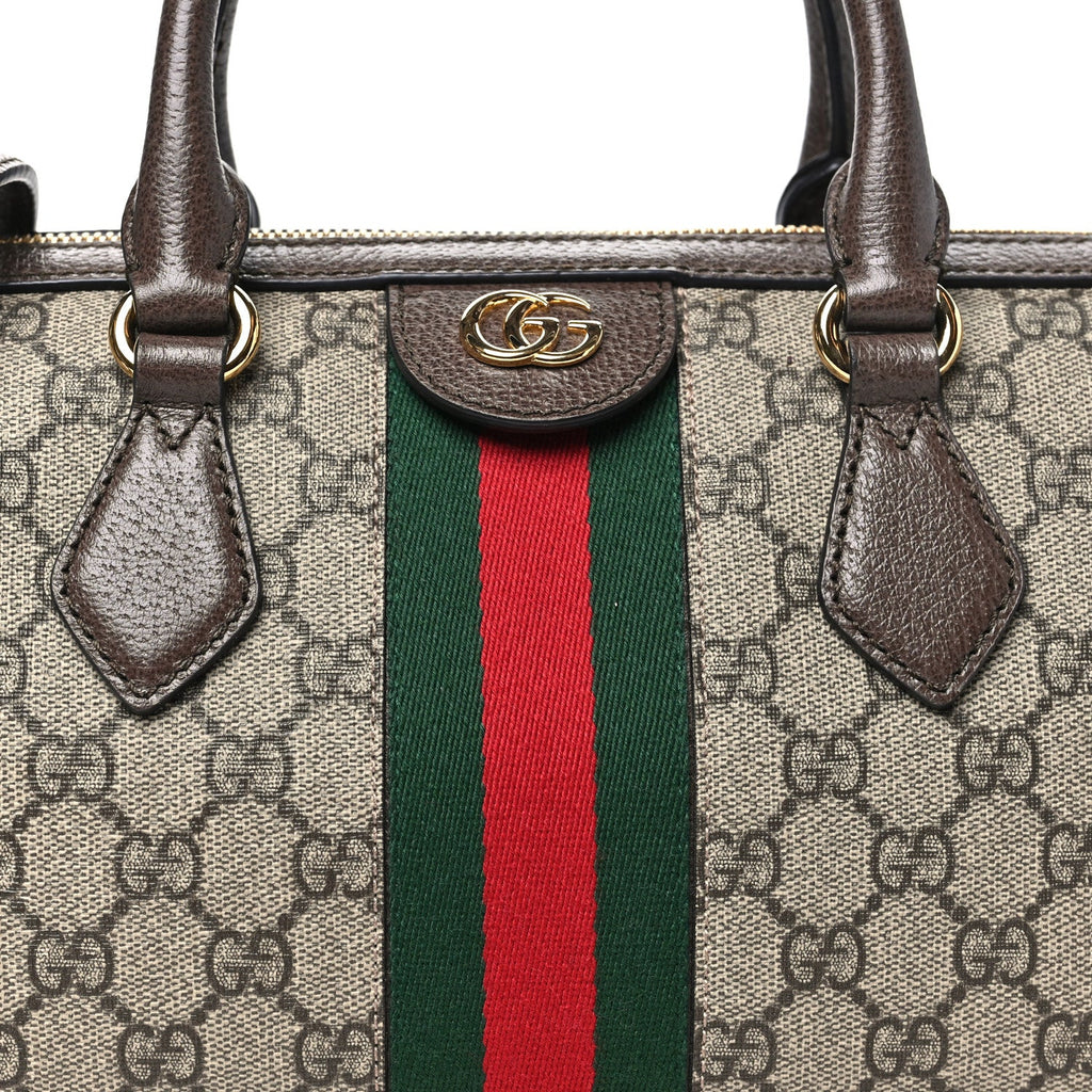 GG Supreme Monogram Web Medium Ophidia Boston Brown wholesalehk.shop