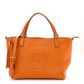 Pebbled Calfskin Small Soho Top Handle Bag Curcuma wholesalehk.shop