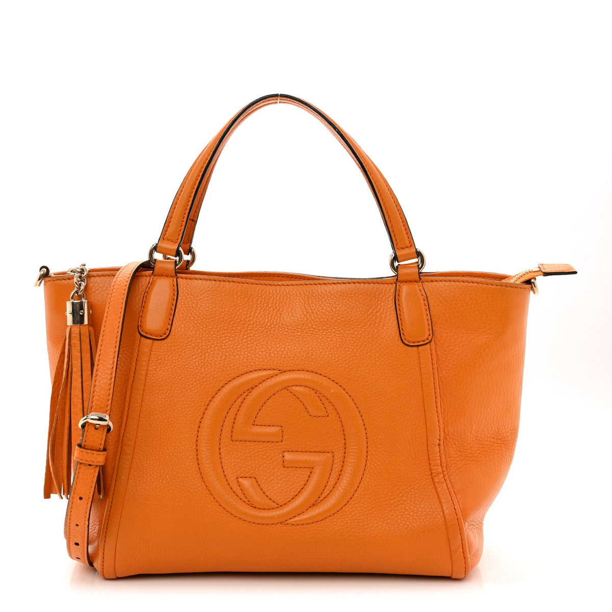 Pebbled Calfskin Small Soho Top Handle Bag Curcuma wholesalehk.shop