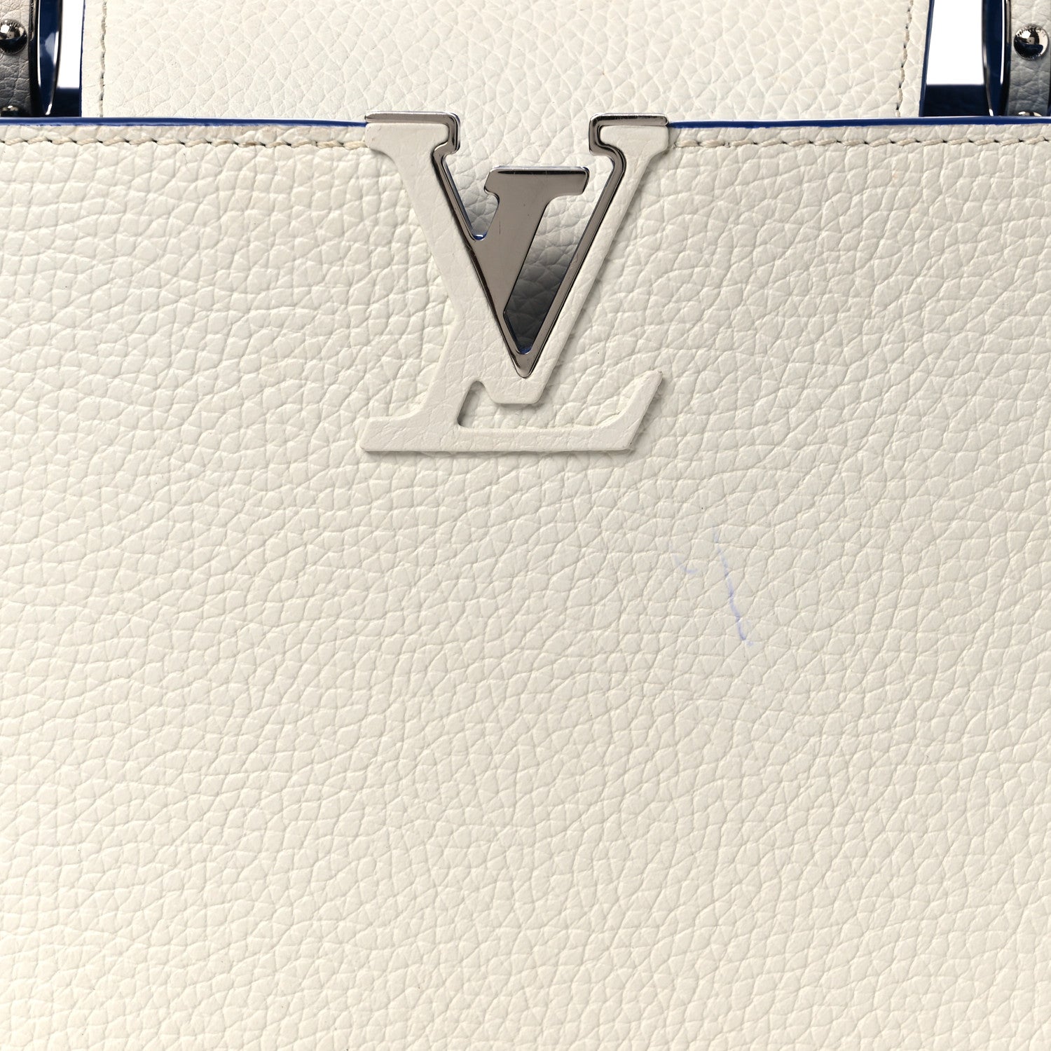 Taurillon Capucines BB White Blue £¨ Direct shipment via from wholesalehk.shop