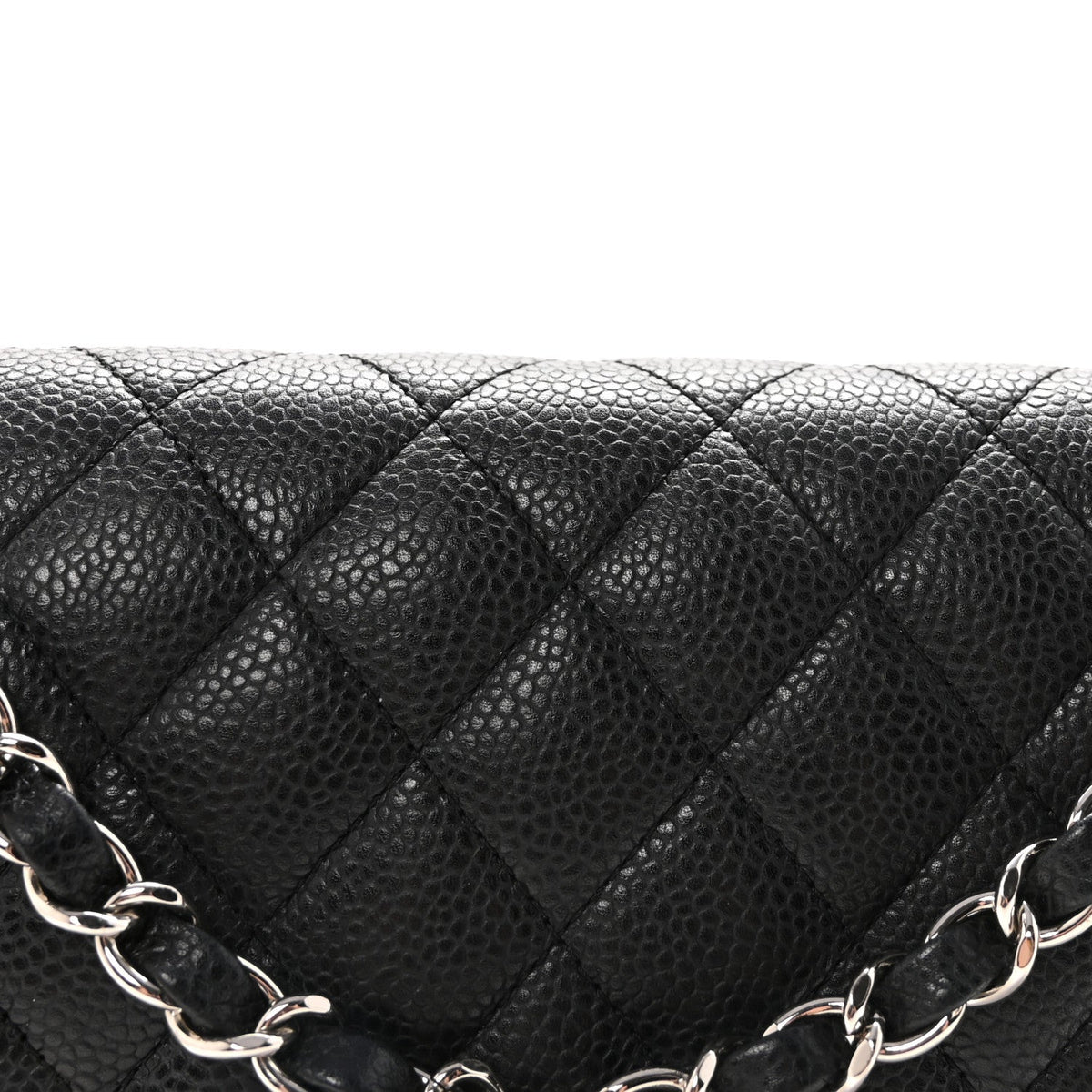 Caviar Quilted Medium Double Flap Black wholesalehk.shop