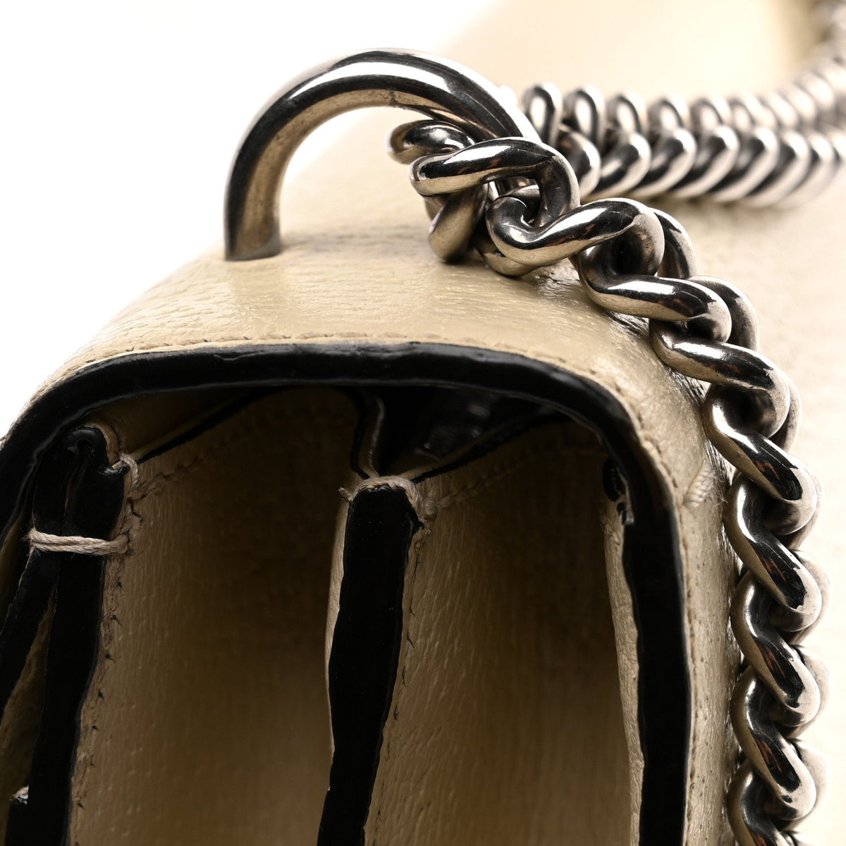 Textured Calfskin Crystal Small Dionysus Shoulder Bag Mystic White wholesalehk.shop