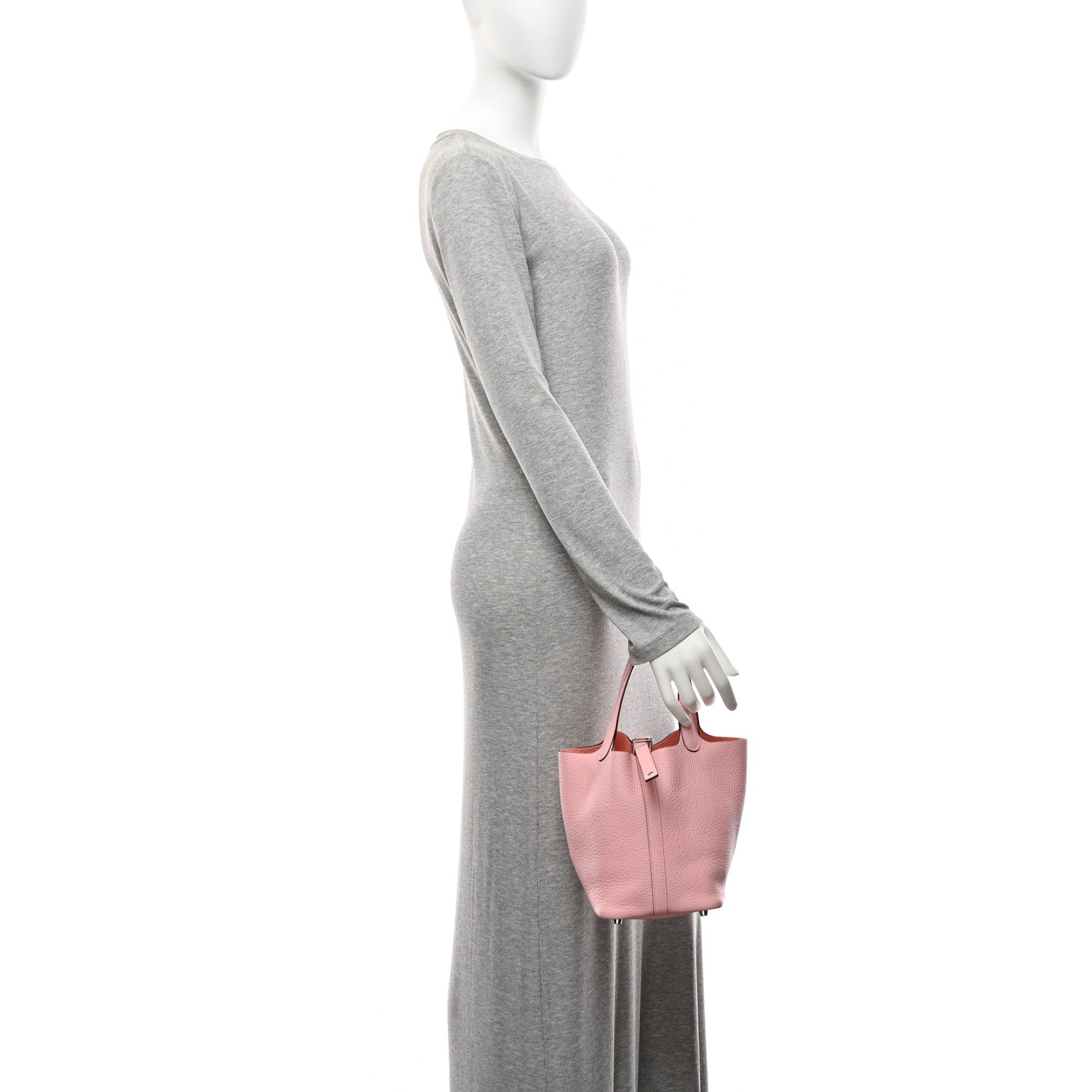 Taurillon Clemence Picotin Lock 18 PM Rose Sakura £¨ Direct shipment via from wholesalehk.shop