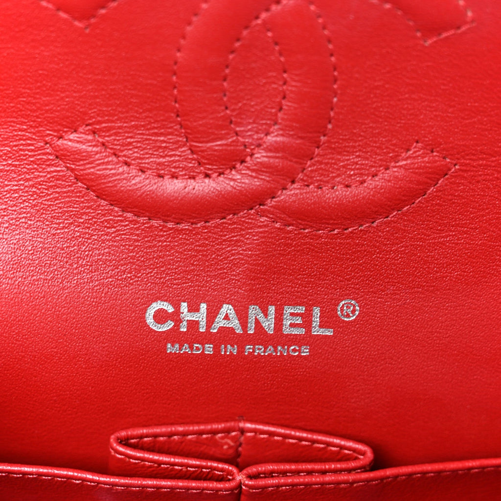 Caviar Quilted Medium Double Flap Red wholesalehk.shop