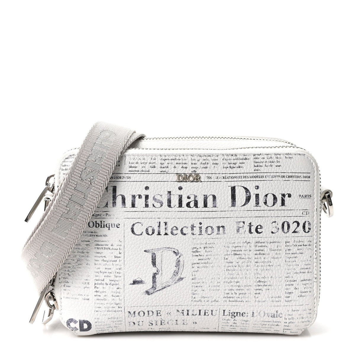 X DANIEL ARSHAM Grained Calfskin Newspaper Messenger White wholesalehk.shop