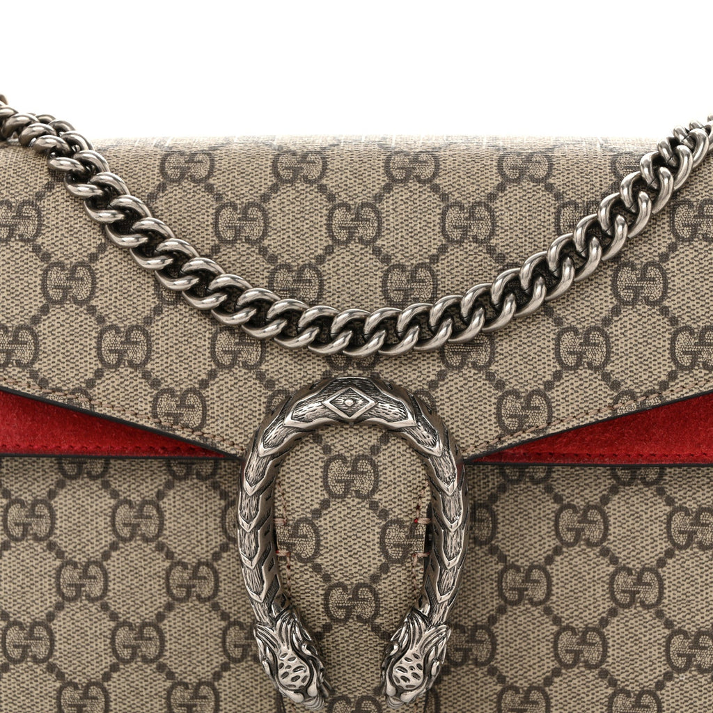 GG Supreme Monogram Small Dionysus Shoulder Bag Red wholesalehk.shop