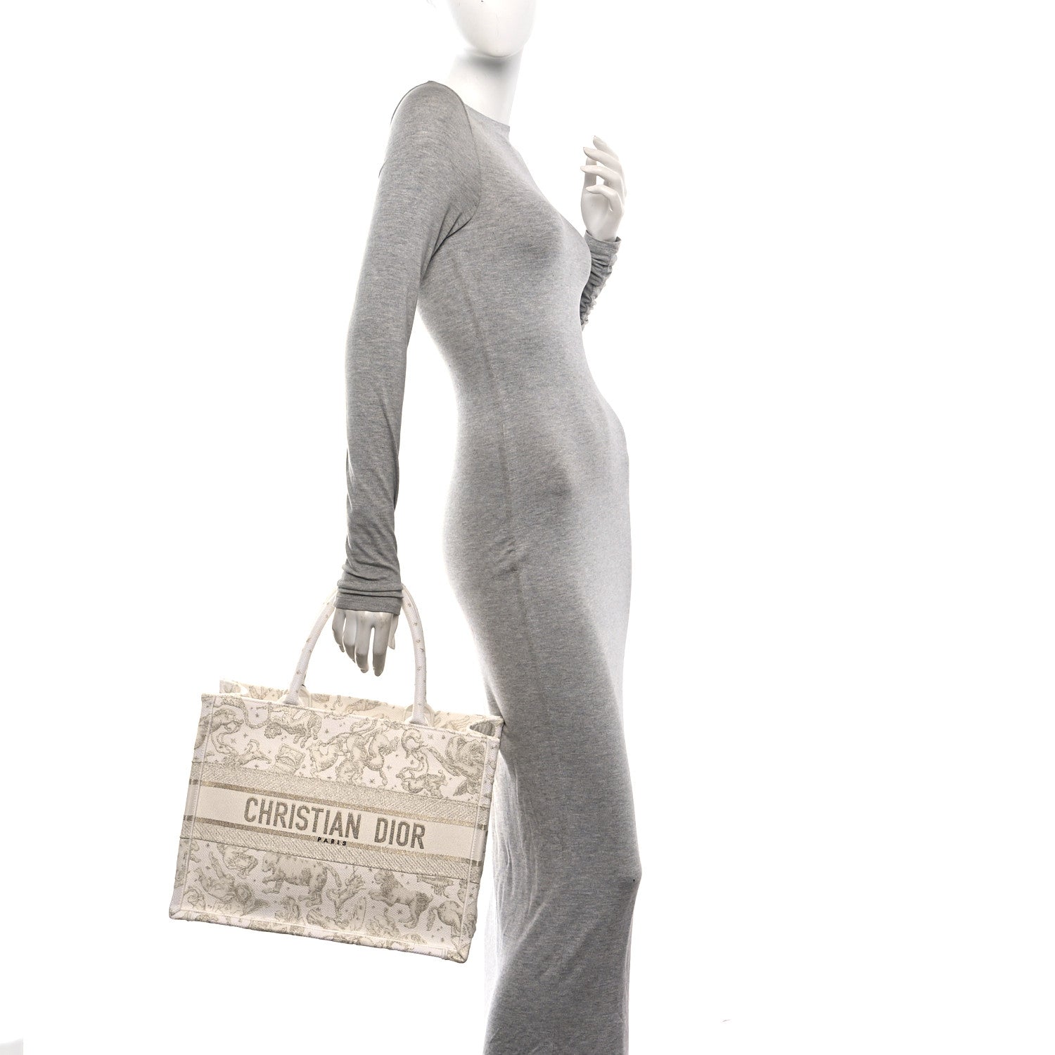 Canvas Embroidered Medium Saint Barth Zodiac Book Tote Gold £¨ Direct shipment via from wholesalehk.shop