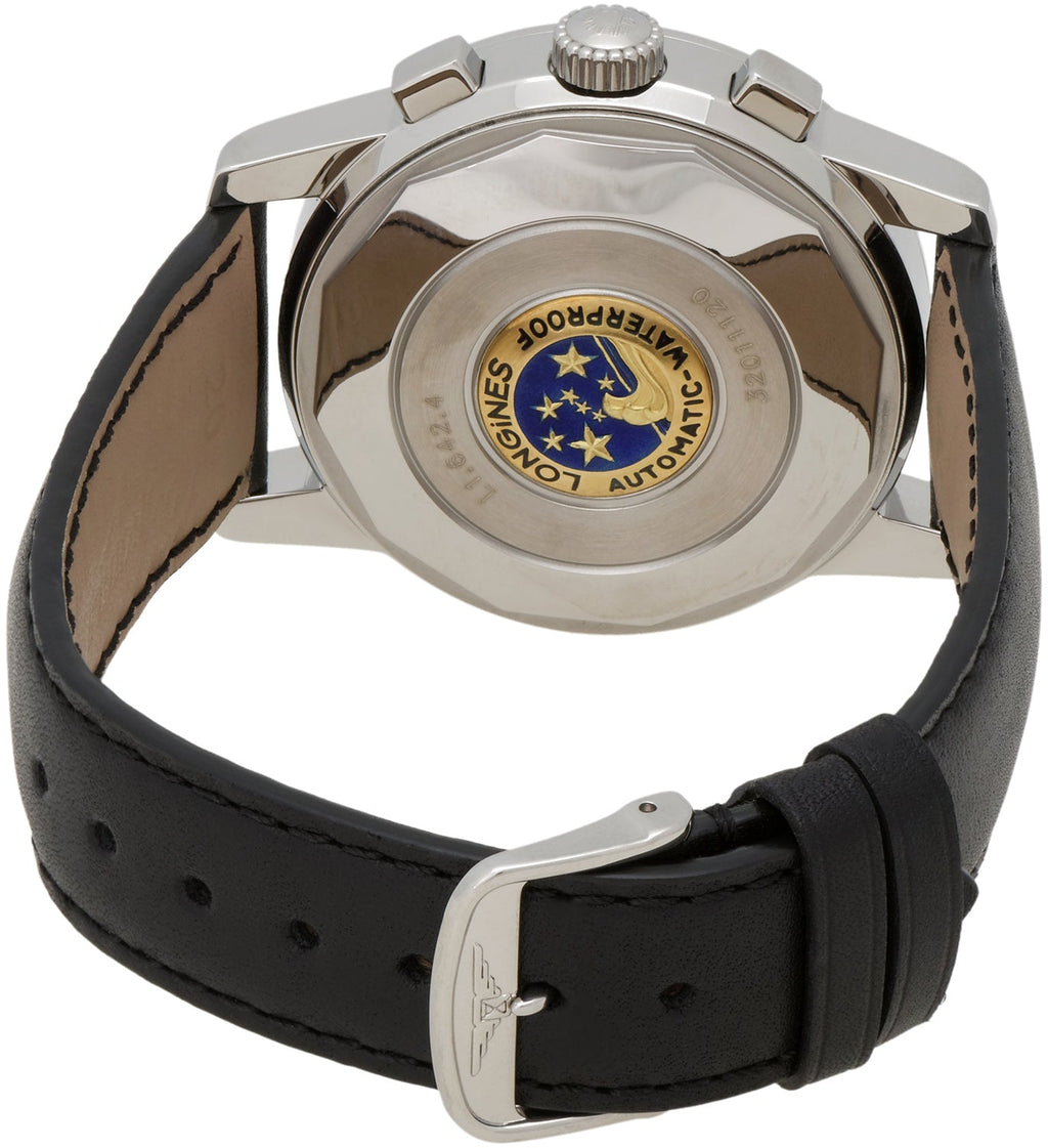 Longines Conquest Heritage Automatic Chronograph Moonphase Silver Dial Day-Date-Month Mens Watch L1.642.4.77.2 wholesalehk.shop