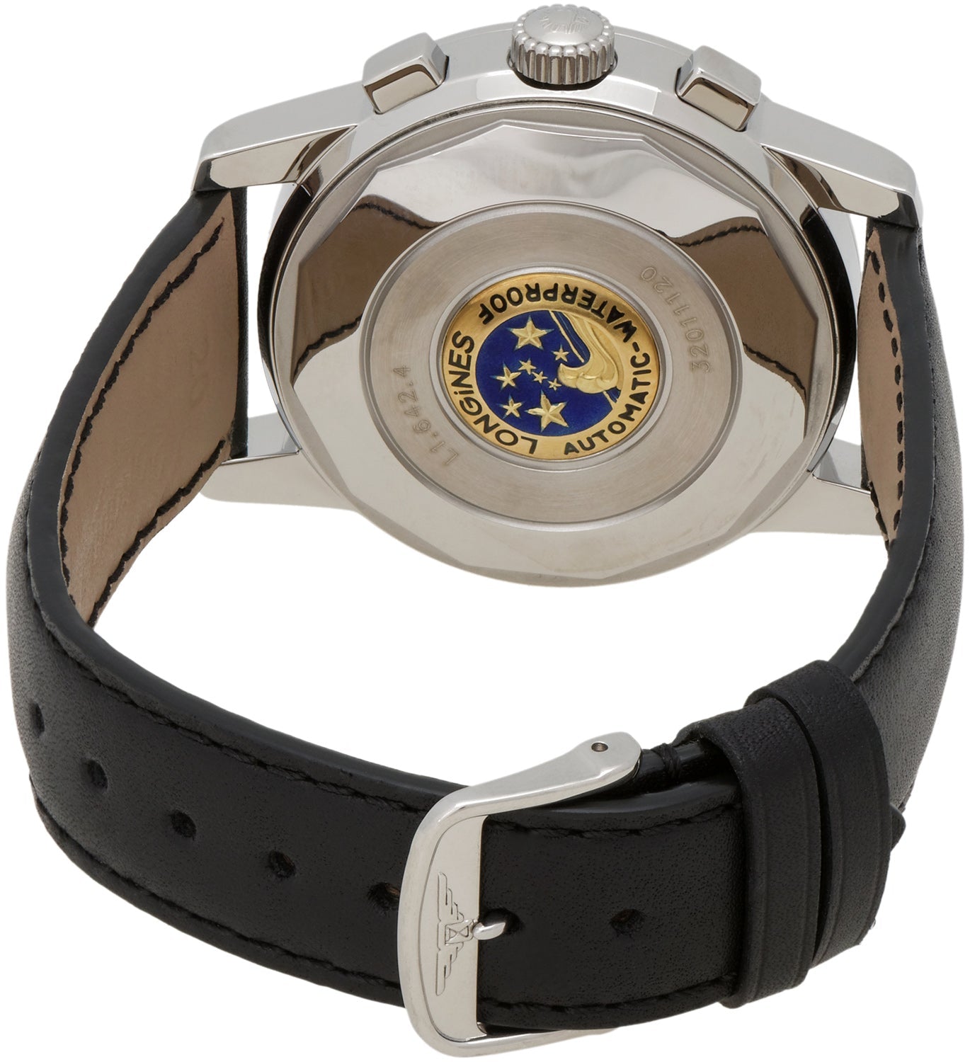 Longines Conquest Heritage Automatic Chronograph Moonphase Silver Dial Day-Date-Month Mens Watch L1.642.4.77.2 wholesalehk.shop