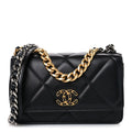 Lambskin Quilted Chanel 19 Wallet On Chain WOC Black wholesalehk.shop