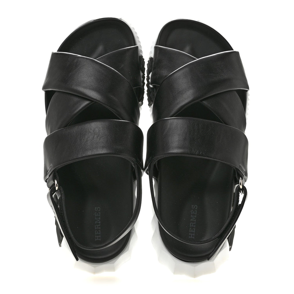 Calfskin Womens Electric Sandals 40 Black wholesalehk.shop