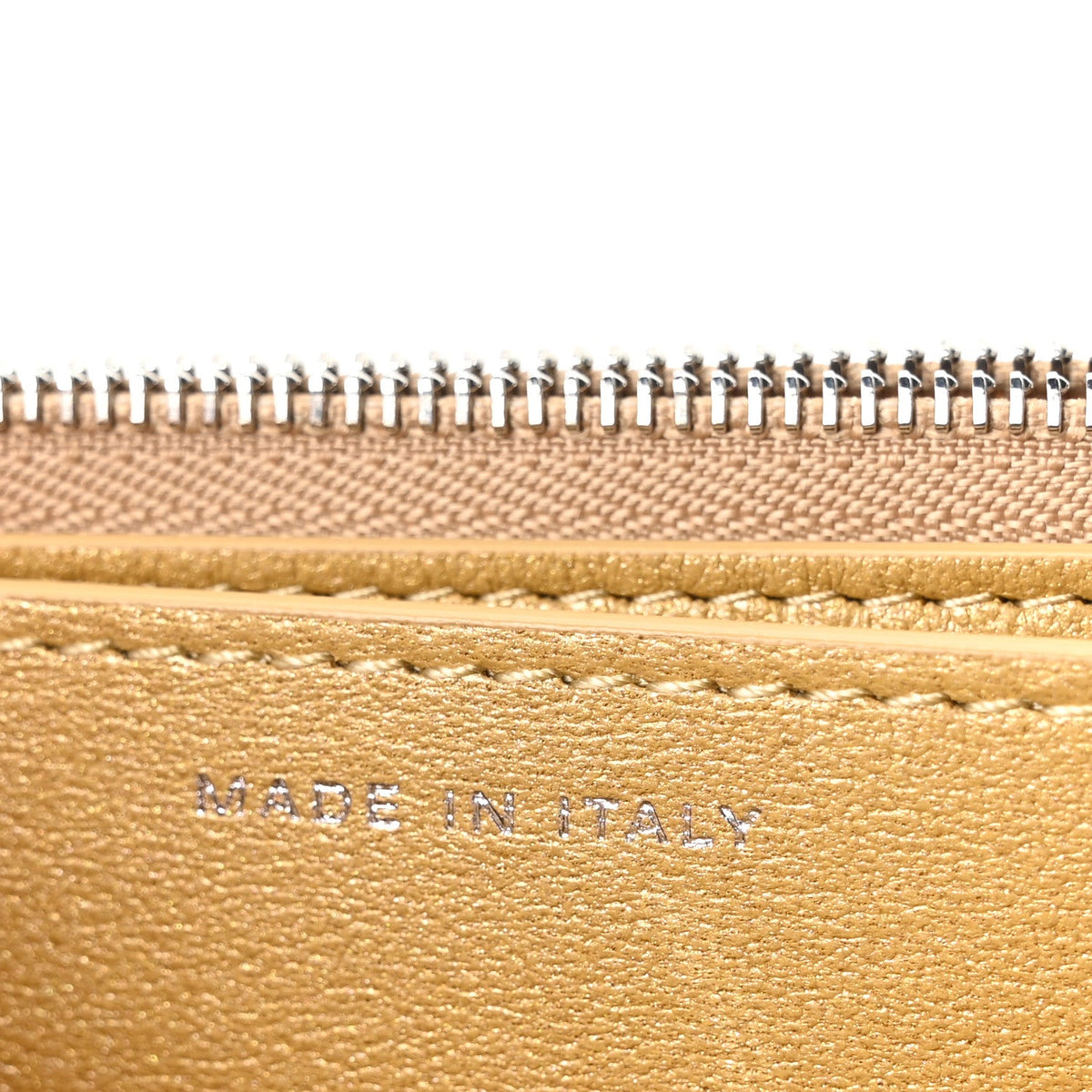 Calfskin Lizard Embossed Wallet On Chain WOC Gold wholesalehk.shop