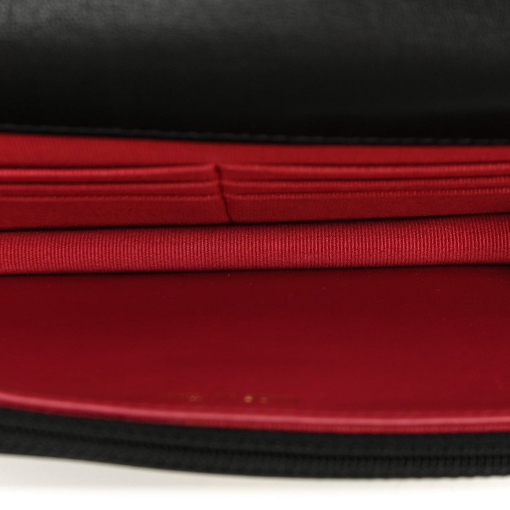 Lambskin Quilted Chanel 19 Wallet On Chain WOC Black wholesalehk.shop