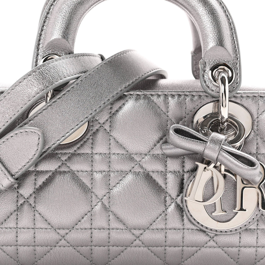 Metallic Lambskin Cannage Small Lady D-Joy wholesalehk.shop