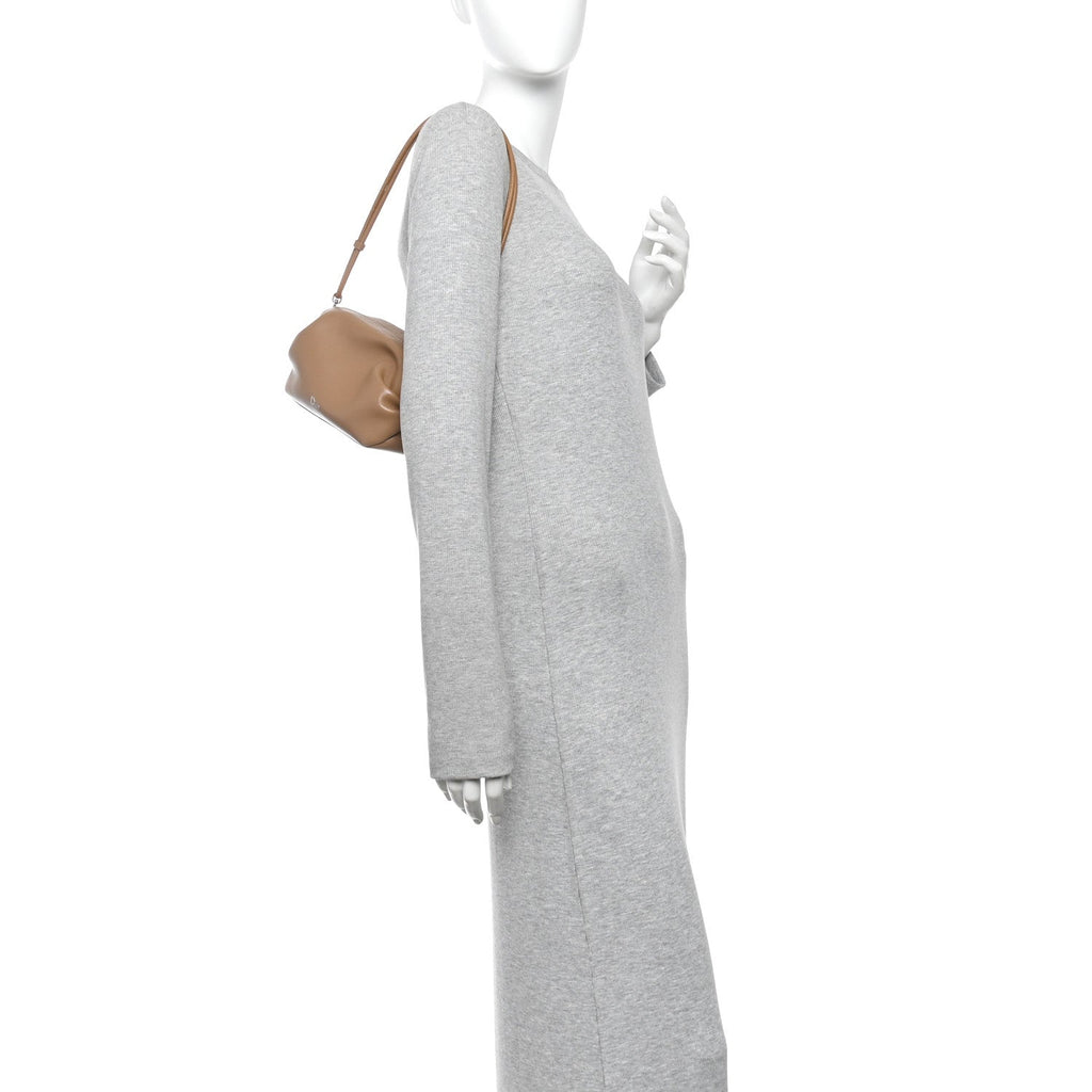Supple Lambskin Bow Pouch Camel wholesalehk.shop