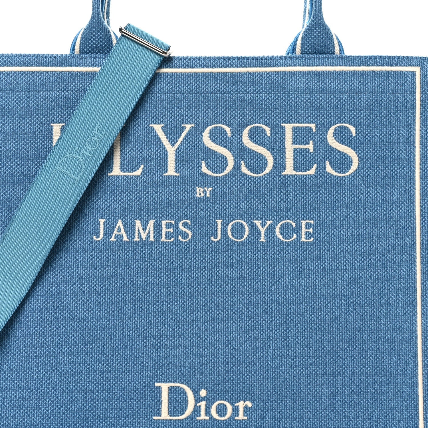 Canvas Embroidered Medium Ulysses Book Tote Blue £¨ Direct shipment via from wholesalehk.shop