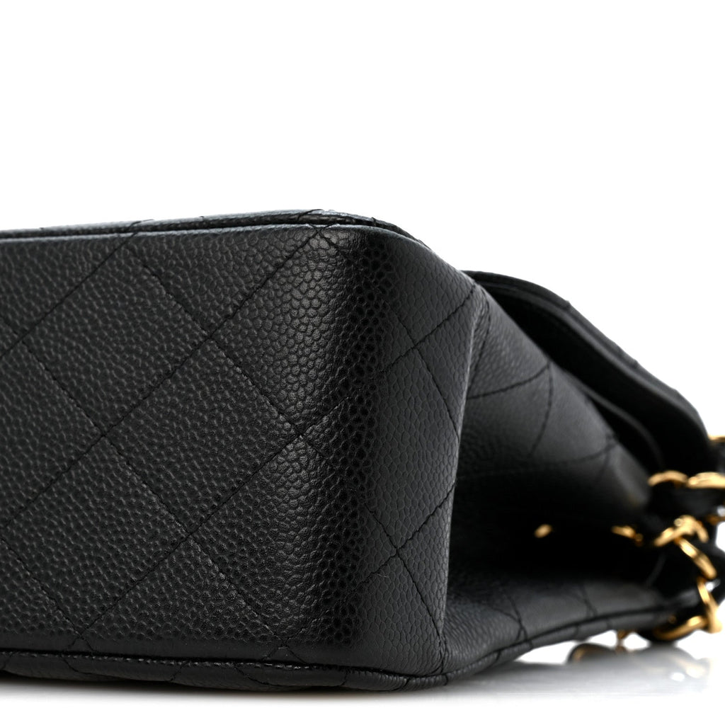 Caviar Quilted Jumbo Double Flap Black wholesalehk.shop