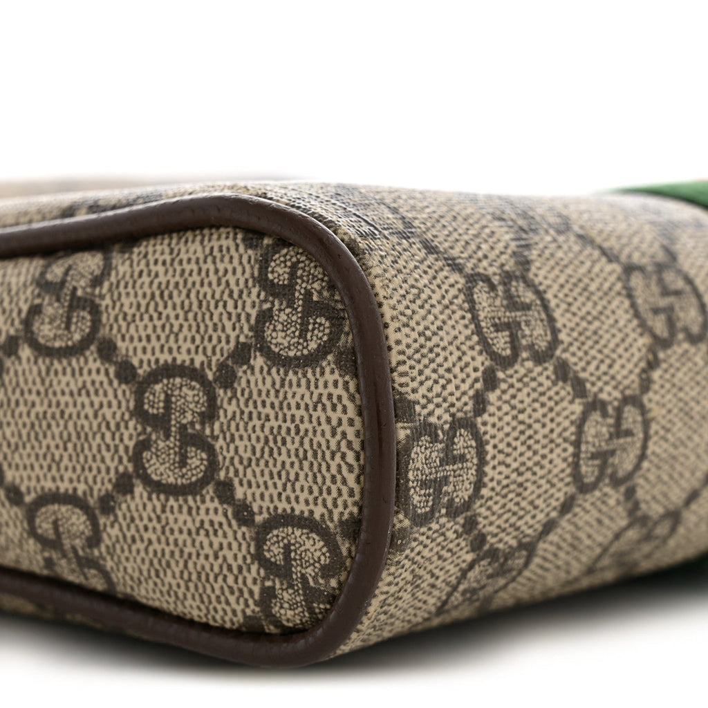 GG Supreme Monogram Web Small Ophidia Messenger Bag Brown wholesalehk.shop