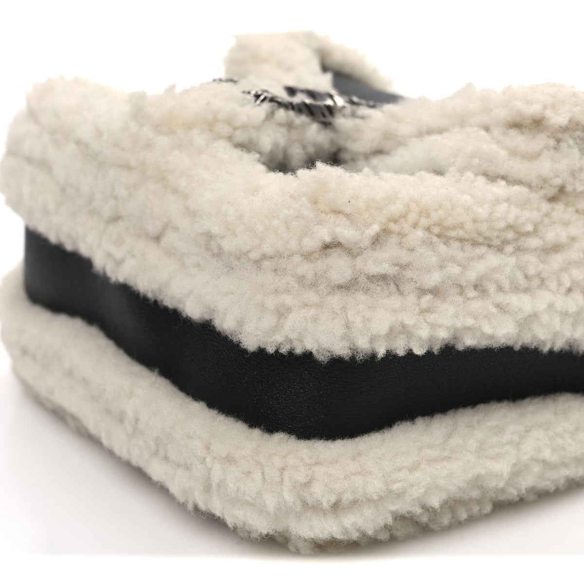 Sakai Be Green Calfskin Shearling Mini Dionysus Top Handle Bag Black wholesalehk.shop