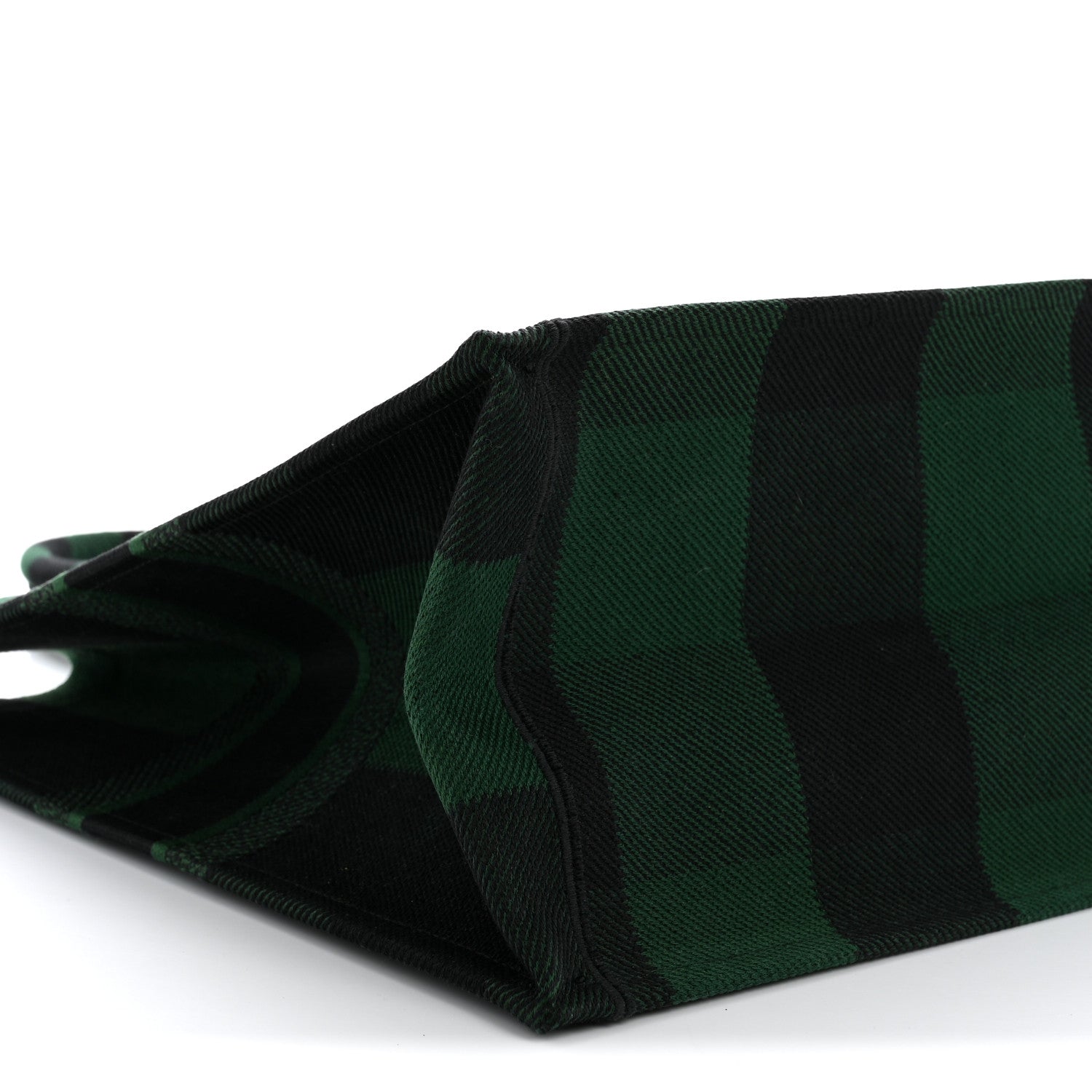 Canvas Embroidered Checkered Book Tote Black Green £¨ Direct shipment via from wholesalehk.shop