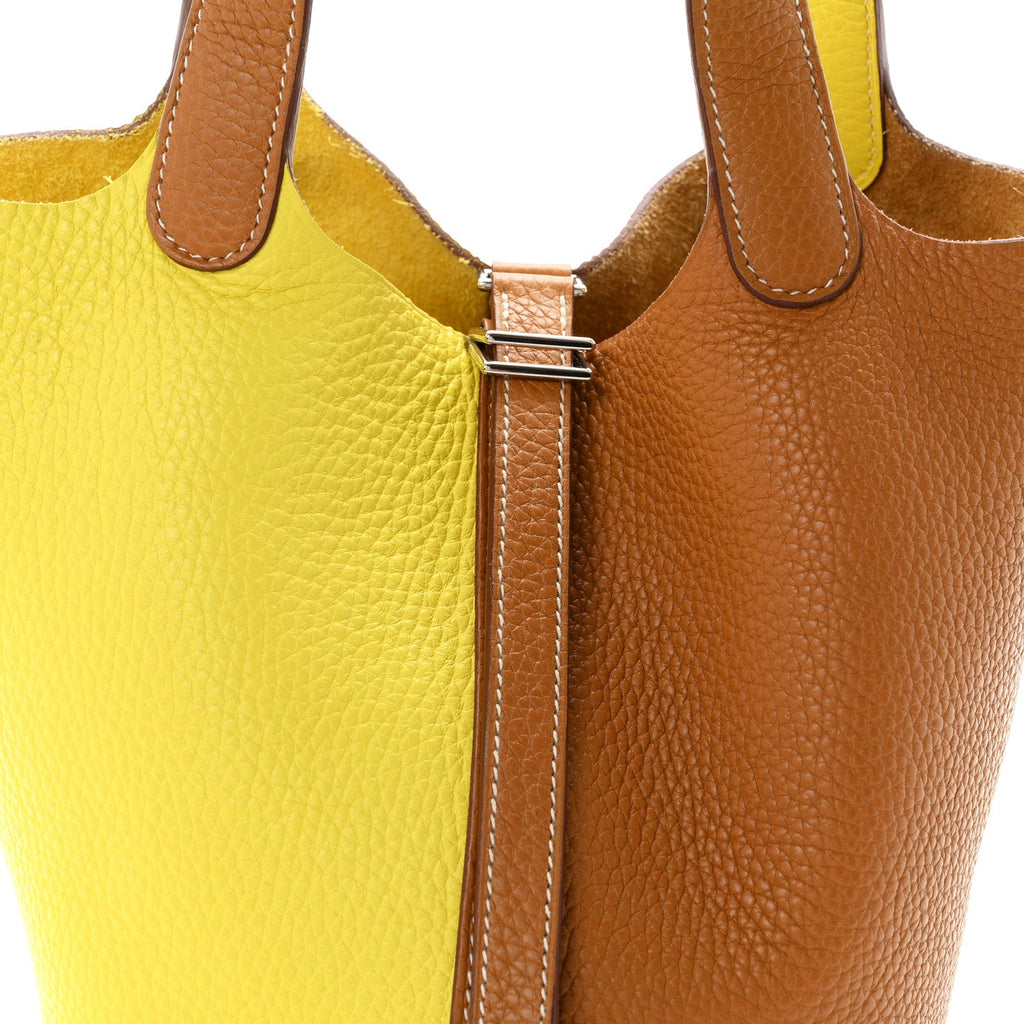 Taurillon Clemence Casaque Picotin Lock 18 PM Lime Sesame £¨ Direct shipment via from wholesalehk.shop