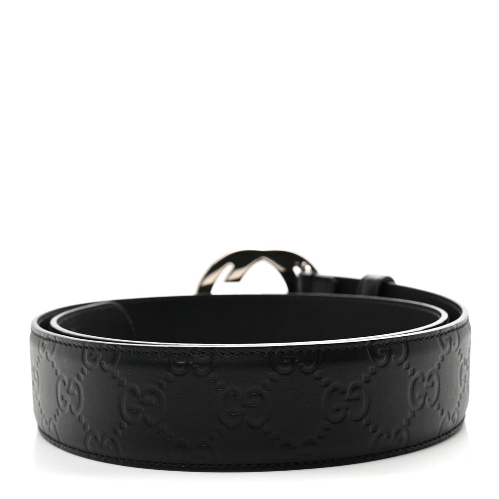Guccissima Signature Interlocking G 40mm Belt 85 34 Black £¨ Direct shipment via from wholesalehk.shop