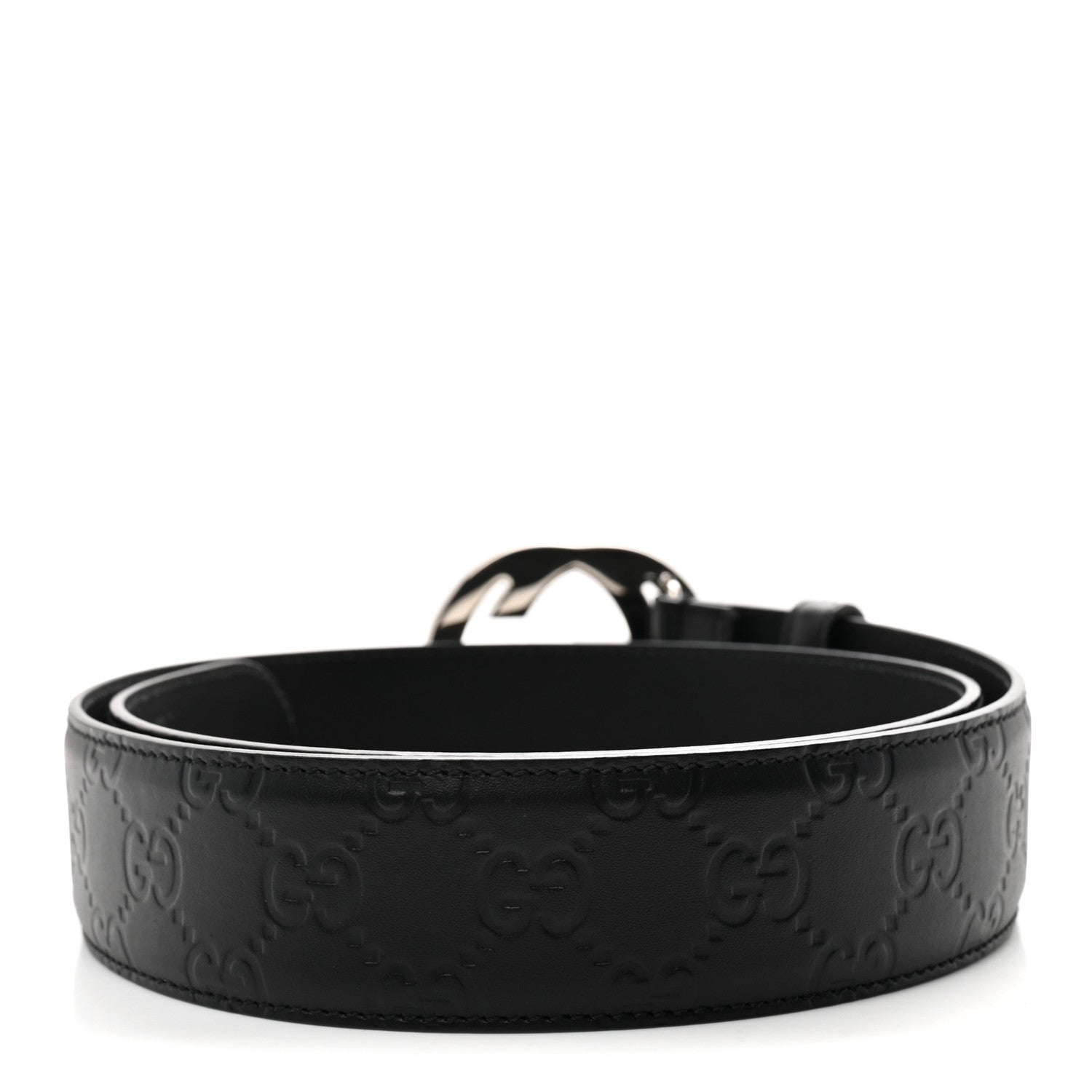 Guccissima Signature Interlocking G 40mm Belt 85 34 Black £¨ Direct shipment via from wholesalehk.shop