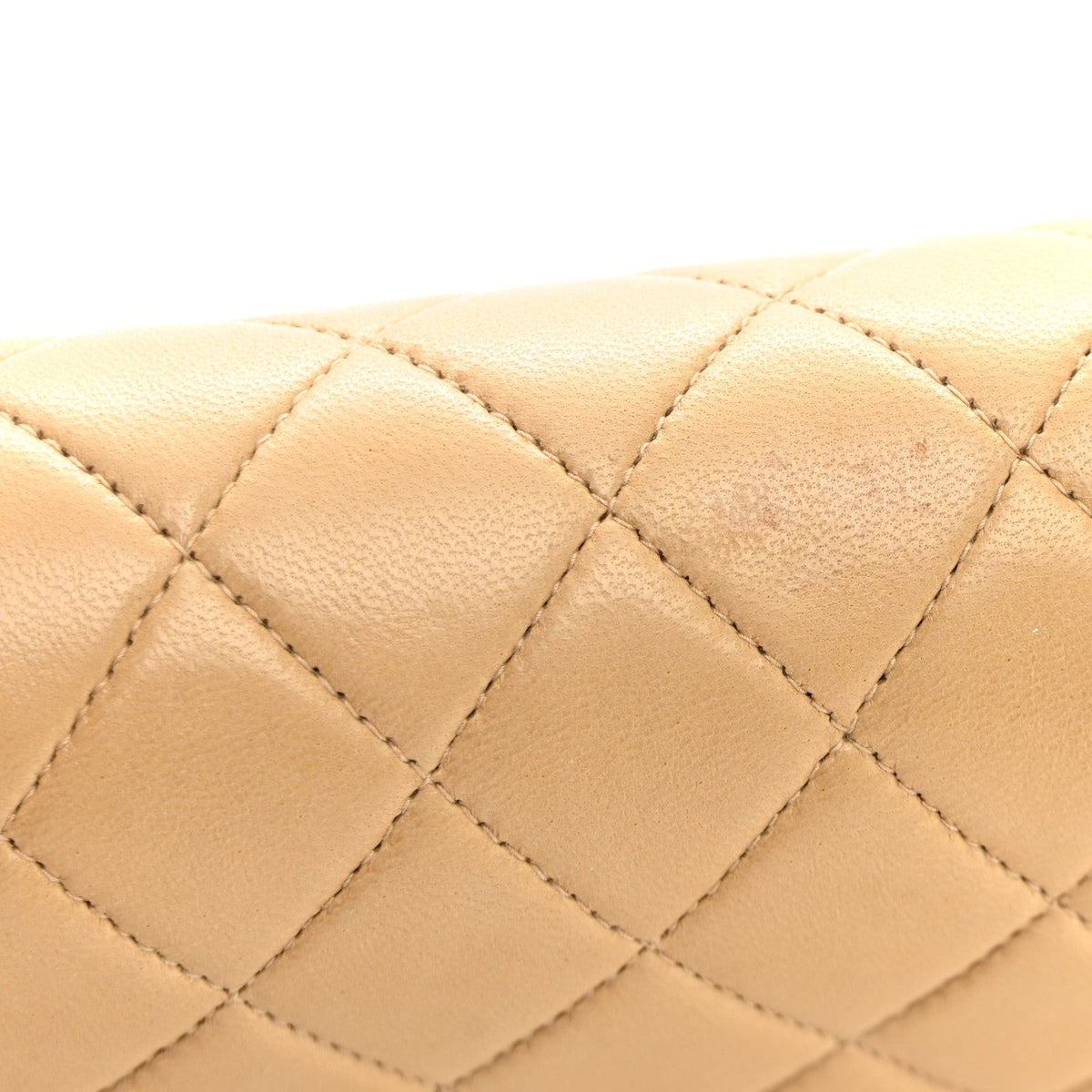Lambskin Quilted Medium Double Flap Beige wholesalehk.shop