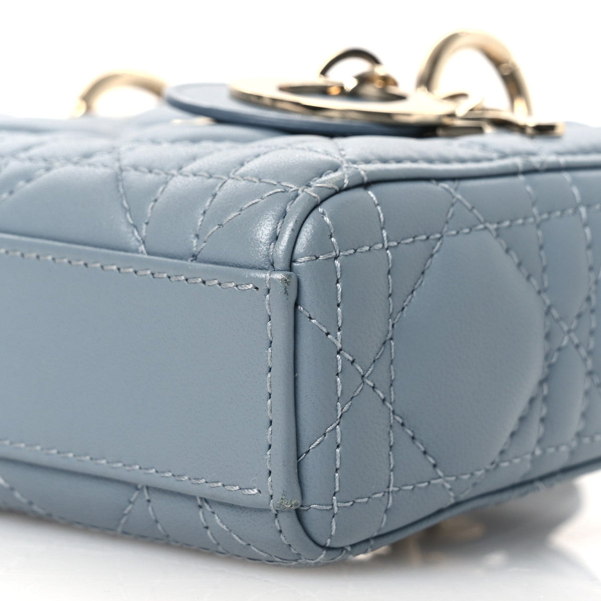 Lambskin Cannage Micro Lady D-Joy Cloud Blue wholesalehk.shop
