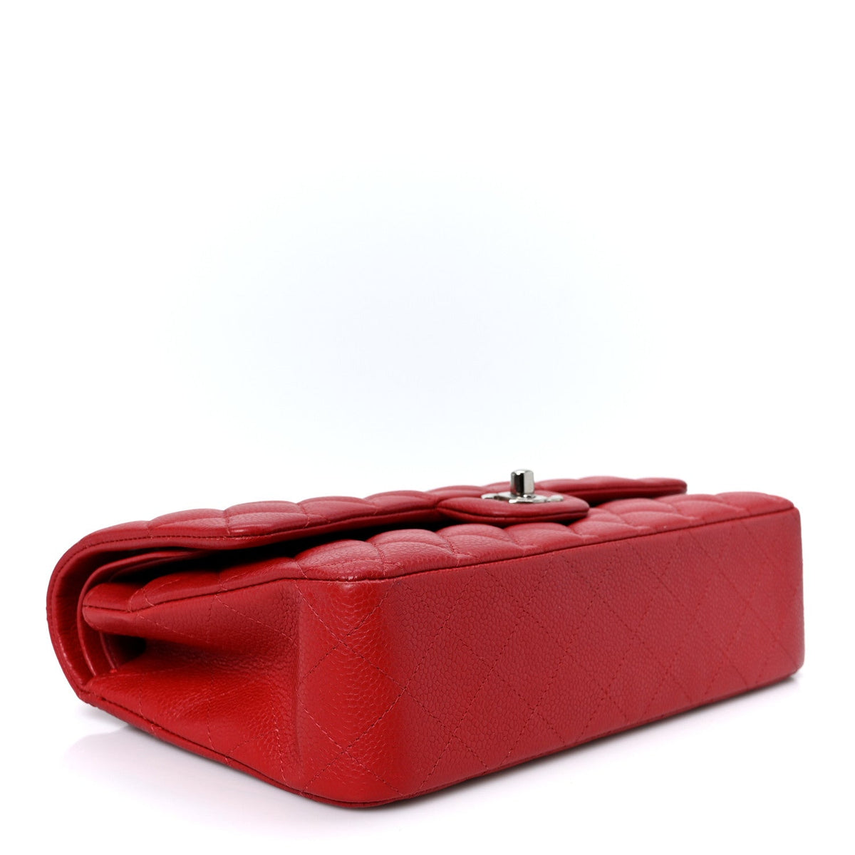 Caviar Quilted Medium Double Flap Red wholesalehk.shop